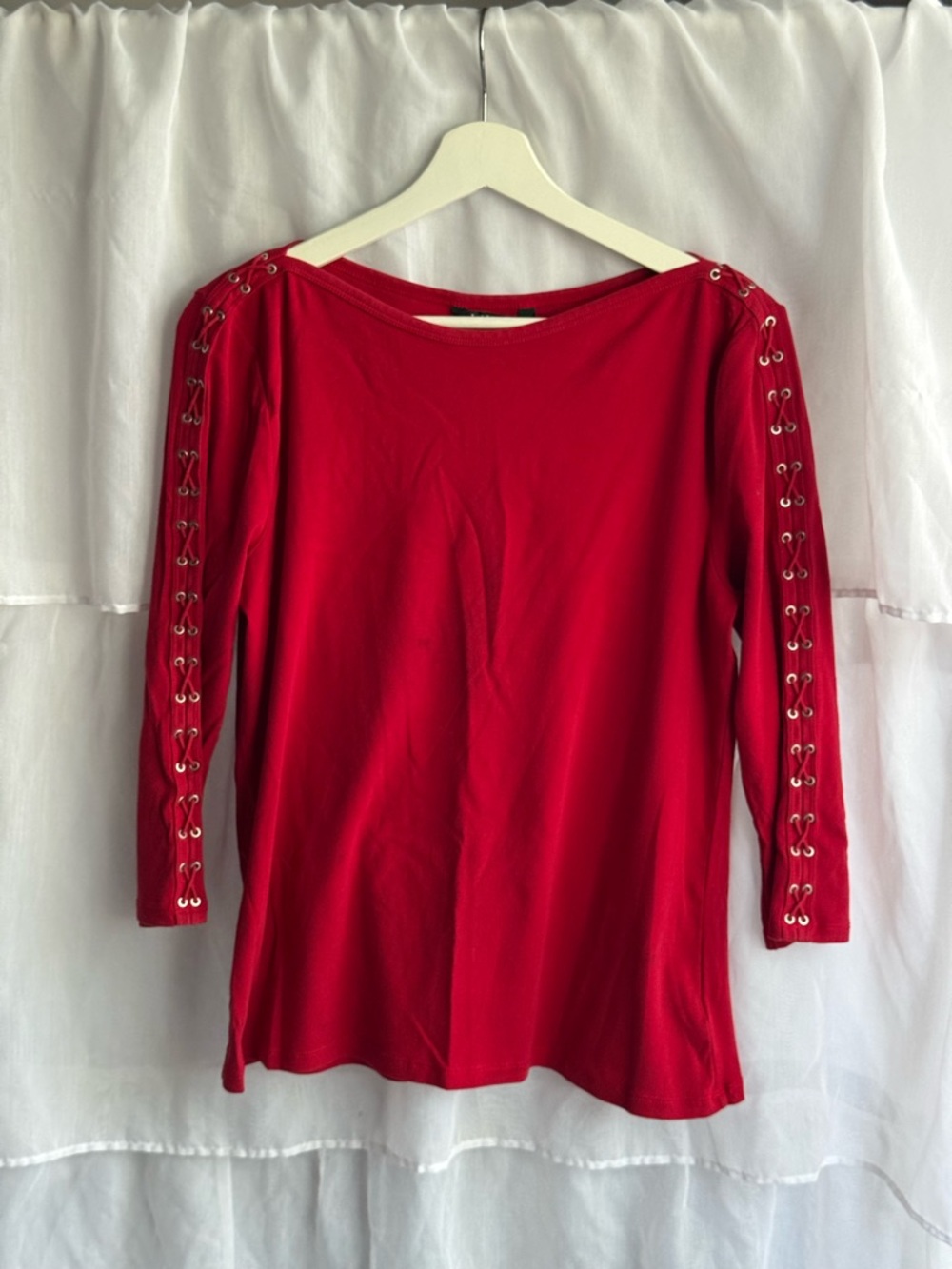 Lauren Ralph Lauren Lace Up Sleeve Top
